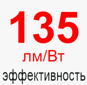 высокоэффективные светодиодные светильники элпролед эффективность светильников 120 лм/Вт